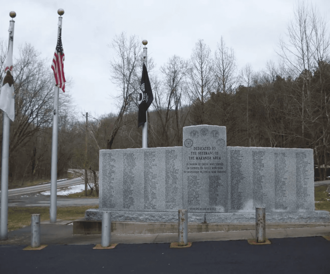 A monument with the names of people who died in world war ii.