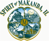 A circle with the words " spirit of makanda, inc." in it.